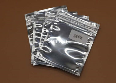 Bolsos polivinílicos estáticos antis de plata brillantes, bolso disipante estático con la cremallera